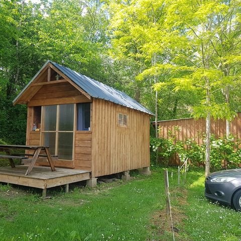 Alojamiento 2 personas - Cabane Roulotte 14 m2 con terraza