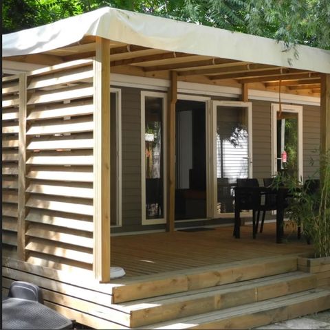 MOBILHOME 4 personas - SUPER PREMIUM 2 HAB / 2 DUCHAS - AIRE ACONDICIONADO