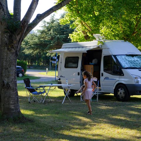 Kampeerplaats - Standplaats + 10 A elektriciteit + 1 voertuig + tent of caravan