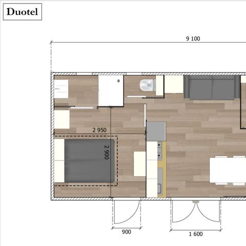 BEDROOM 4 people - duotel 4 pers.