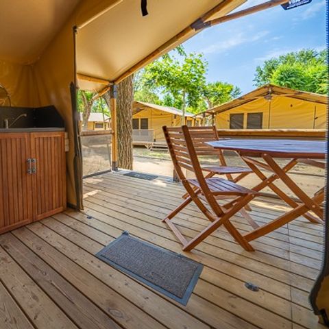 Tente en toile et en bois 5 personnes - Super Lodge | 2 Ch. | 4/5 Pers. | Sans SDB