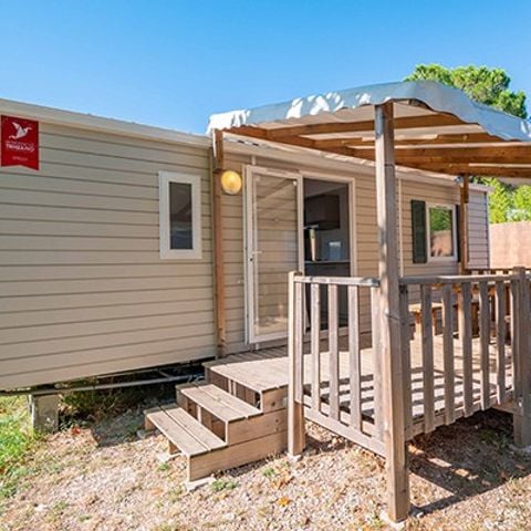 Mobilheim 4 personen - Comfort | 2 Schlafz. | 4 Pers. | Erhöhte Terrasse | Klimaanlage