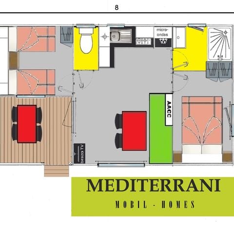 Stacaravan 4 personen - MEDITERRANI 4 Pax