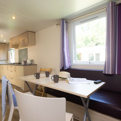 Stacaravan 6 personen - Soléo 30m² - airconditioning 5/6 pers