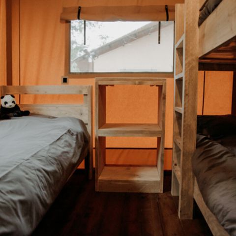 TENTE TOILE ET BOIS 5 personnes - Tente Ciela Nature Lodge - 2 chambres - Cuisine équipée – Salle de bain