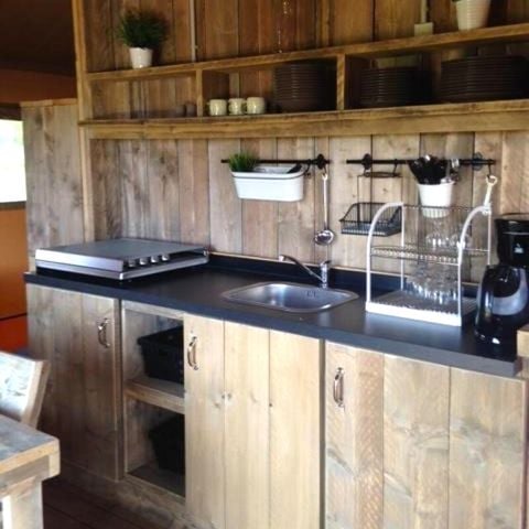 Canvas and wooden tent 5 persons - Ciela Nature Lodge tent - 2 bedrooms - Fitted kitchen - Bathroom