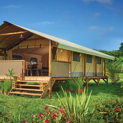 Safarizelt 7 personen - Zelt Ciela Nature Lodge - 2 Schlafzimmer - Voll ausgestattete Küche - Badezimmer