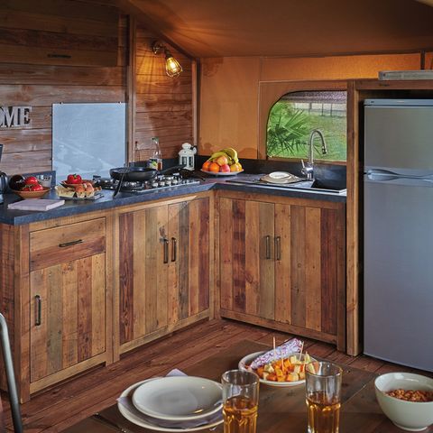 CANVAS AND WOOD TENT 7 people - Ciela Nature Lodge tent - 2 bedrooms - Fitted kitchen - Bathroom