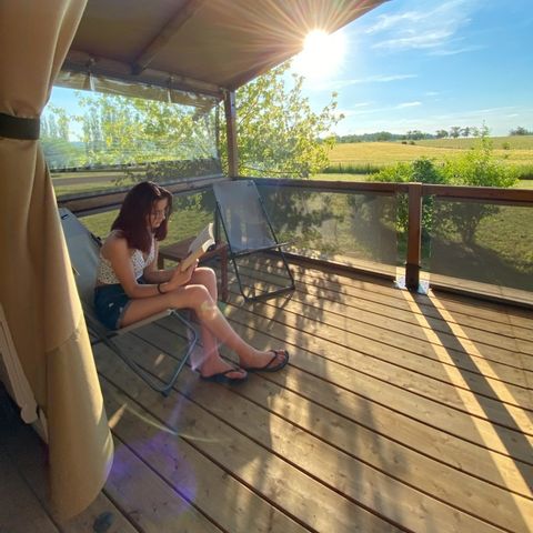 Safarizelt 7 personen - Zelt Ciela Nature Lodge - 2 Schlafzimmer - Voll ausgestattete Küche - Badezimmer