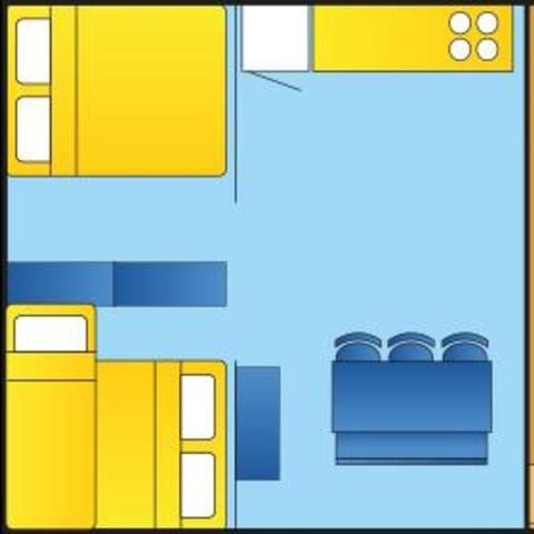 Tent 5 persons - Ciela Nature tent - 2 bedrooms (without sanitary facilities)
