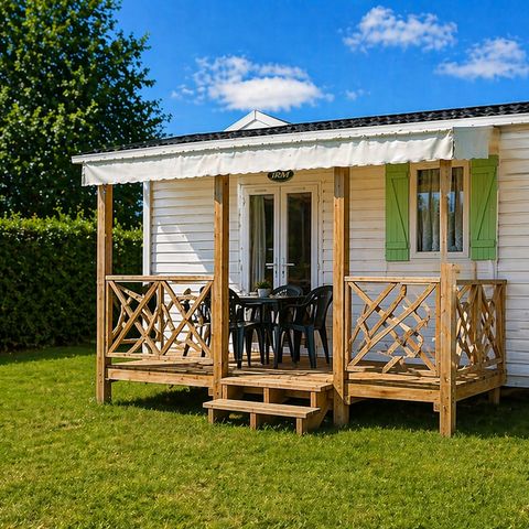 CASA MOBILE 4 persone - Casa mobile Comfort+ con 2 camere da letto - Terrazza coperta - 30 m2