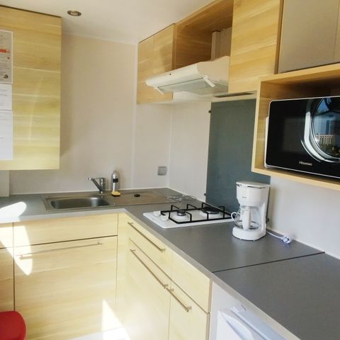 Mobilheim 2 Personen - Komfort 1 Zimmer. - Nicht überdachte Terrasse - 20 m2