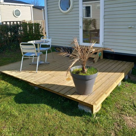 Mobilheim 2 Personen - Komfort 1 Zimmer. - Nicht überdachte Terrasse - 20 m2