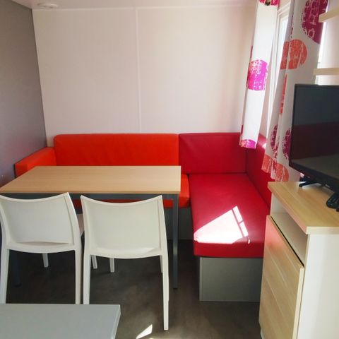 Mobilheim 2 Personen - Komfort 1 Zimmer. - Nicht überdachte Terrasse - 20 m2
