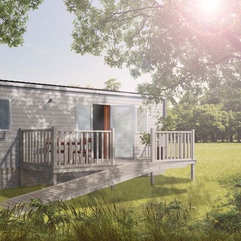 BUNGALOW 4 personnes - Mobil Home Confort 27m² (2 chambres) PMR + terrasse + TV