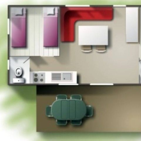 Mobilhome 4 personnes - Classique 2 chambres 4 personnes, 32 m² (modèle 2019), Arrivée Dimanche