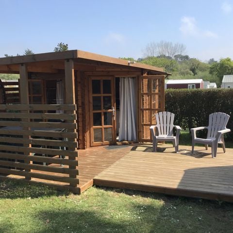 Bungalow 4 personen - POD + Chalet Küche ohne Sanitäranlagen (Haustiere verboten) 2 Erwachsene + 2 Kinder