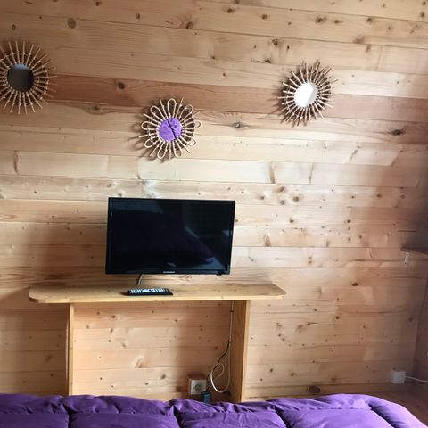BUNGALOW 4 people - POD + kitchen chalet without sanitary facilities (Pets not allowed) 2 adults + 2 children
