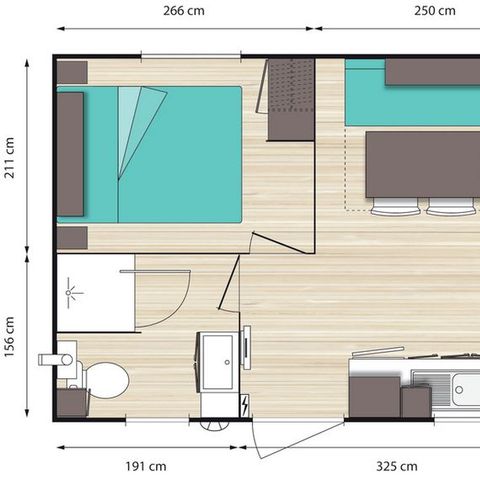 BUNGALOW 2 personnes - STANDARD 20 M2
