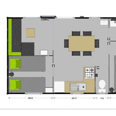 MOBILHOME 6 personnes - MODULO Arrivée Dimanche 