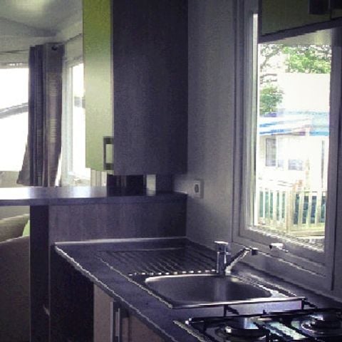 Mobilheim 5 Personen - 36 m2 - maxi premium - überdachte Terrasse