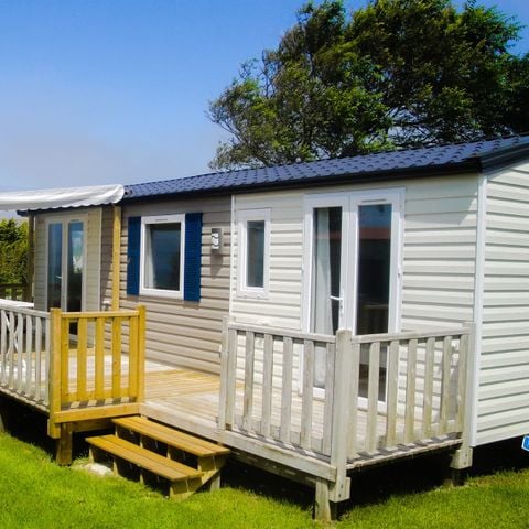 Mobilheim 5 Personen - 36 m2 - maxi premium - überdachte Terrasse