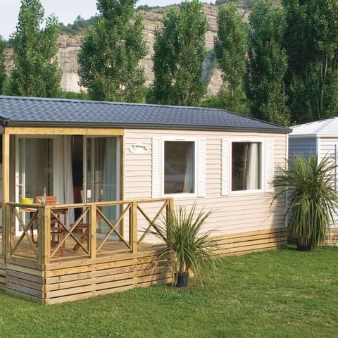 Mobilheim 4 Personen - 33 m2 - premium - überdachte Terrasse