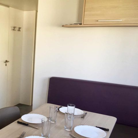 Mobilheim 6 Personen - 35m2 - 3 Schlafzimmer - überdachte Terrasse