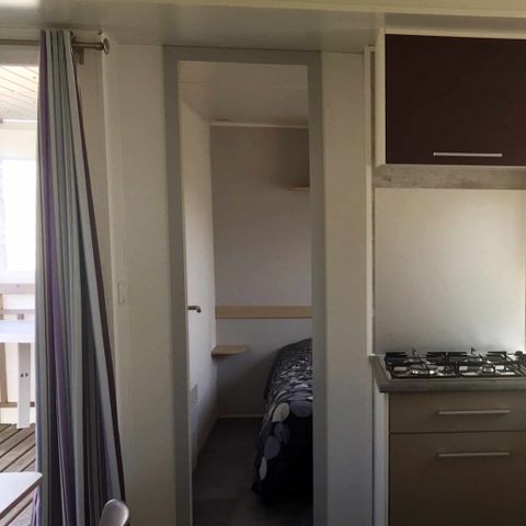 Mobilheim 6 Personen - 35m2 - 3 Schlafzimmer - überdachte Terrasse