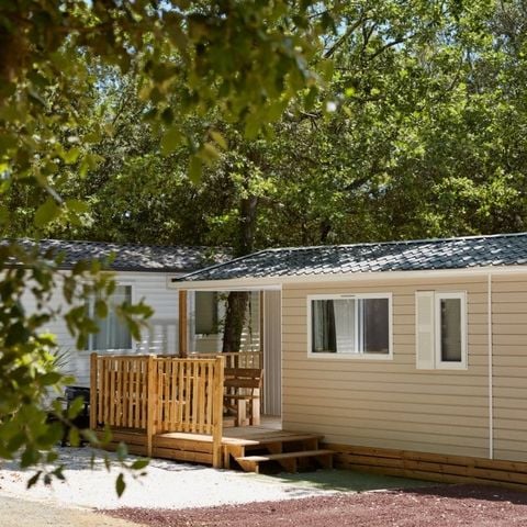 Mobilheim 6 Personen - 35m2 - 3 Schlafzimmer - überdachte Terrasse