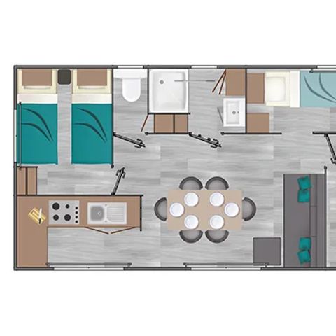 Mobile home 8 persons - 4/8 pers air-conditioned