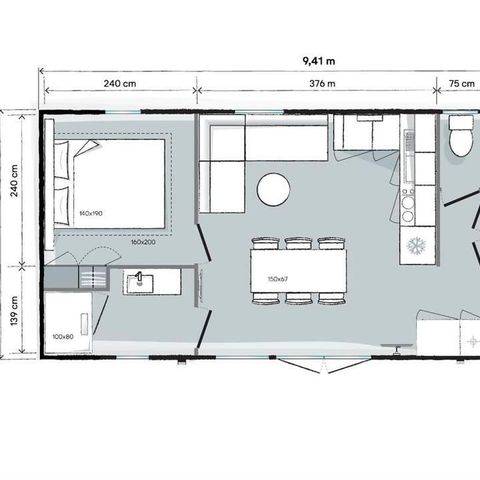 Stacaravan 6 personen - LODGE