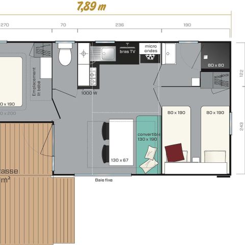 Mobile home 5 persons - LOGGIA 2