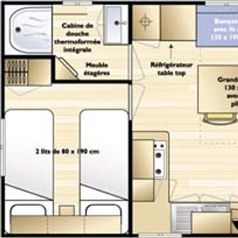 Mobile home 6 persons - STANDARD TITANIA + TV Sunday