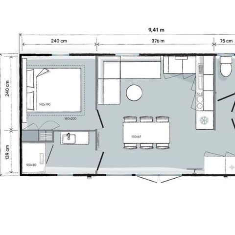 Mobile home 6 persons - Lodge GRAND CONFORT PRIMEL 2020 + TV Sunday 3 bedrooms 36m².