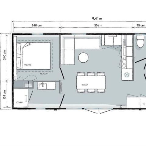 Mobilheim 6 personen - Lodge GRAND CONFORT PRIMEL 2020 + TV Sonntag 3 Zimmer 36m²