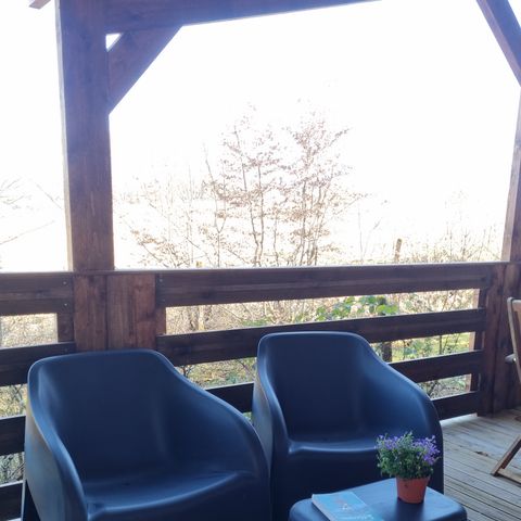 Chalet 5 persons - 74 Chalet Les Bleuets 40m² Covered terrace + television + dishwasher 1/5 pers