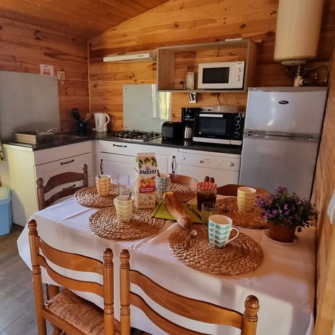 Chalet 5 persons - 80 Chalet Champêtre 35m² + Large covered Terrace + Television + Dishwasher 1/5 pers