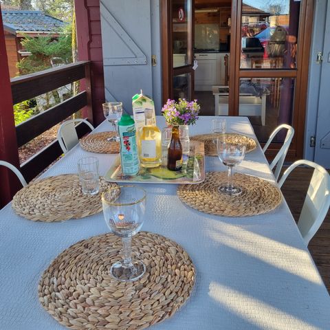 Chalet 5 persons - 80 Chalet Champêtre 35m² + Large covered Terrace + Television + Dishwasher 1/5 pers