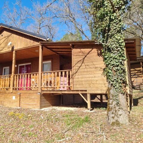 CHALET 5 personnes - 15 Chalet Les Pivoines 40m² + Télévison + Terrasse couverte+ Lave vaisselle 1/5 pers