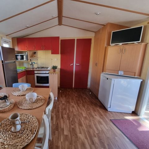 Stacaravan 6 personen - 20 Résidence La Futaie 32m2 Overdekt terras, 3 slaapkamers, vaatwasser + Televisie 1/6 pers