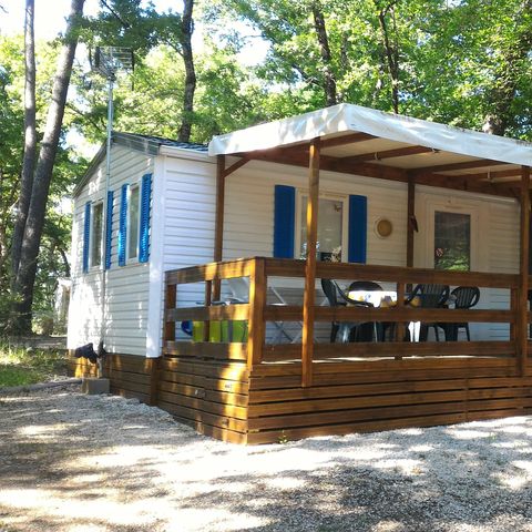 Mobilheim 6 Personen - 20 Résidence La Futaie 32m2 Überdachte Terrasse, 3 Zimmer, Geschirrspüler + Fernseher 1/6 Pers.