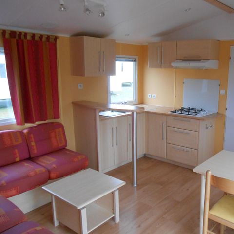 Mobilheim 4 Personen - Residenz Titania 32m2 Überdachte Terrasse + Fernseher