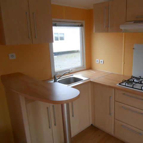 Mobilheim 4 Personen - Residenz Titania 32m2 Überdachte Terrasse + Fernseher