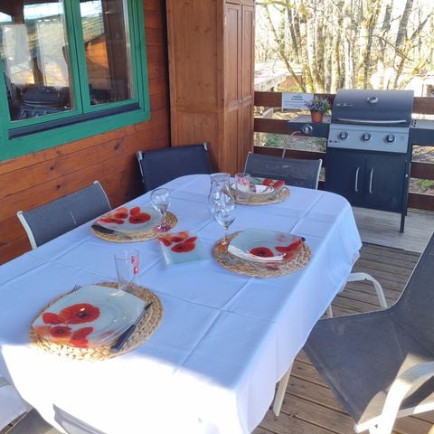 CHALET 4 personnes - 78 Chalet Les Coquelicots 30m² + Terrasse couverte +Télévision 1/4 pers