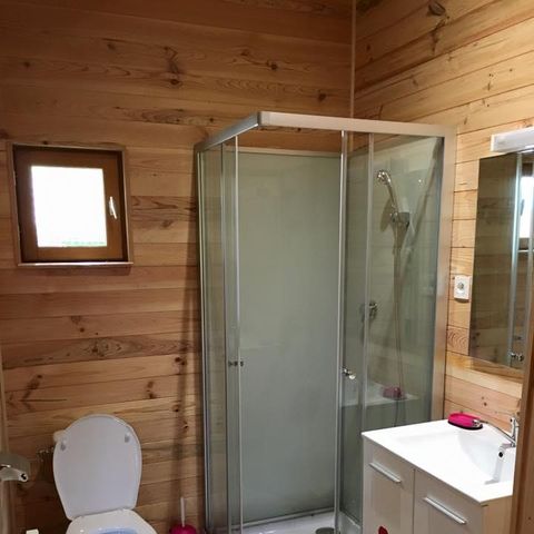 Chalet 4 Personen - 78 Chalet Les Coquelicots 30m² + Überdachte Terrasse +Fernsehen 1/4 Pers.