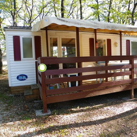 Mobilheim 4 Personen - Residenz FLeurie 32m2 Überdachte Terrasse + Fernseher Sonntag bis Sonntag