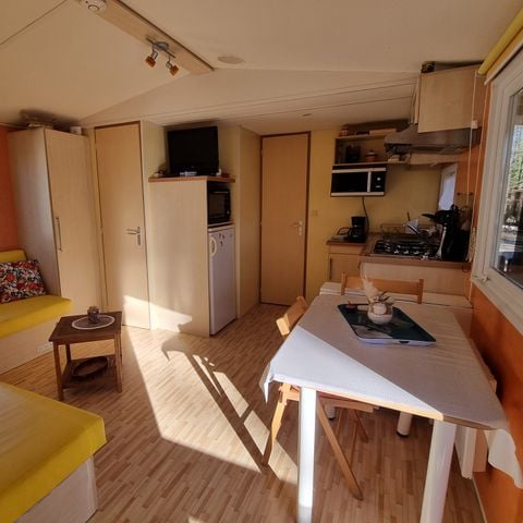 Stacaravan 4 personen - 23 Résidence les tilleuls 32 m2 Overdekt terras 1/4 pers