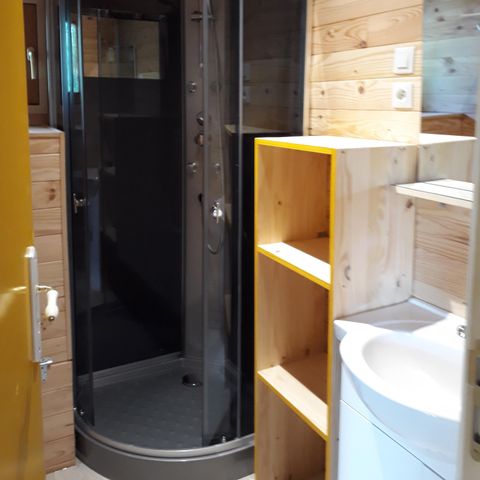 Chalet 5 Personen - CHALET 40m2 Pétales d'or ÜBERDECKTE TERRASSE + TELEVISON +Geschirrspüler