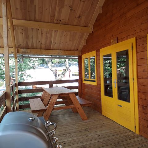 Chalet 5 Personen - CHALET 40m2 Pétales d'or ÜBERDECKTE TERRASSE + TELEVISON +Geschirrspüler